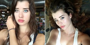 擁有異色瞳的模特兒莎拉在網上爆紅，很難不讓人多看兩眼...